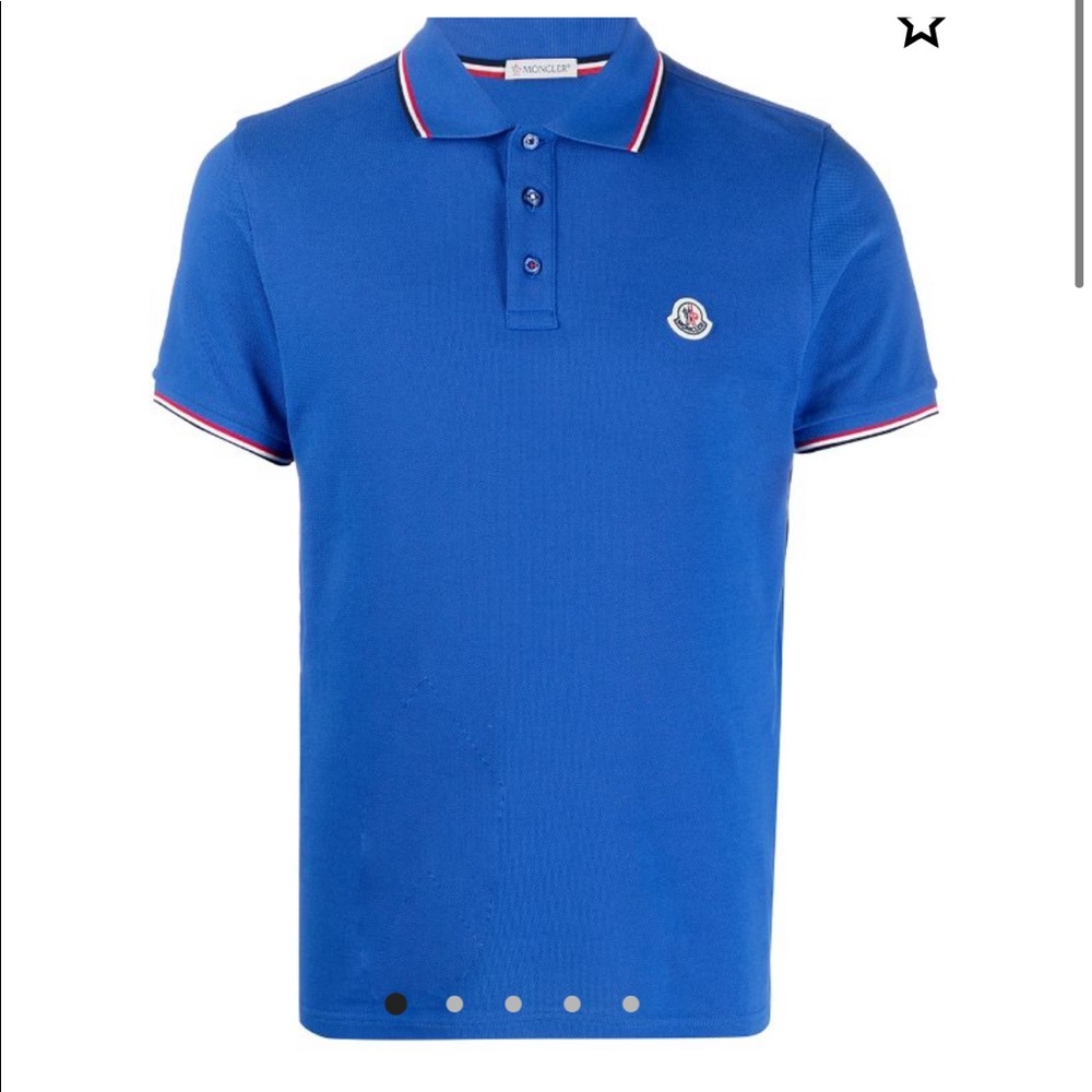 Moncler logo patch short sleeve polo